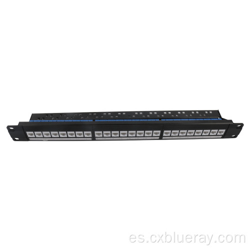 24port RJ45 Panel de parche CAT6 con administración de cables